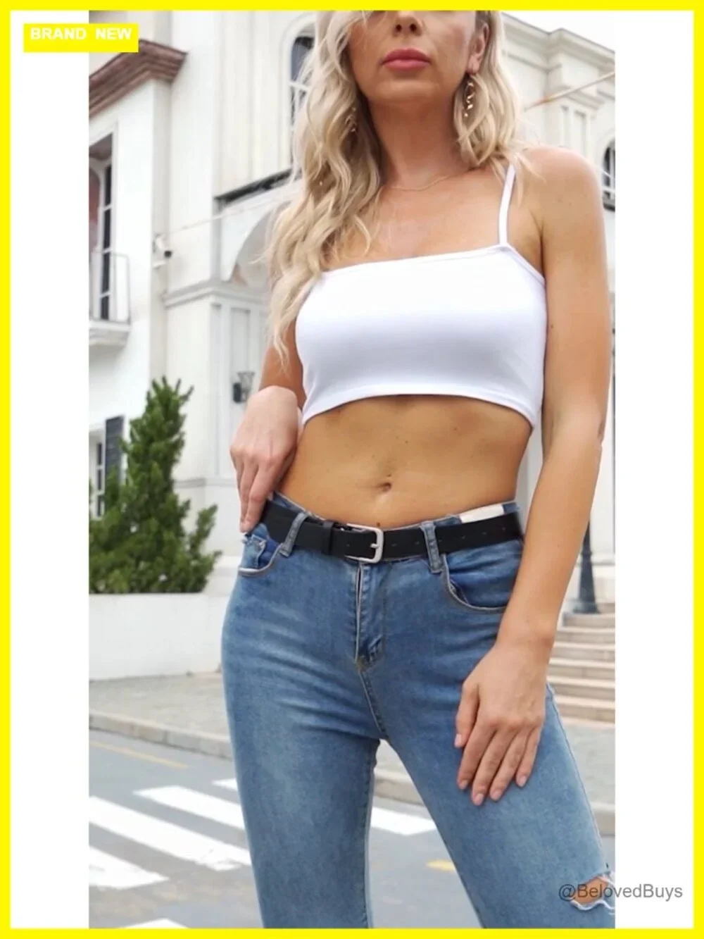 Faux Leather Belt for Jeans Pants, Adjustable Waist Belt